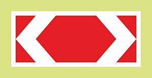 Дорожный знак с флуоресцентной окантовкой 1.34.3 Направление поворота