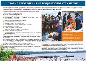 Правила поведения на водных объектах летом