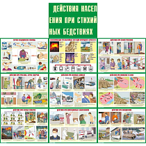 Информационный плакат Комплект № 2. Действия населения при стихийных бедствиях