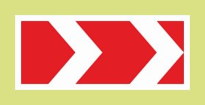 Дорожный знак с флуоресцентной окантовкой 1.34.1 Направление поворота